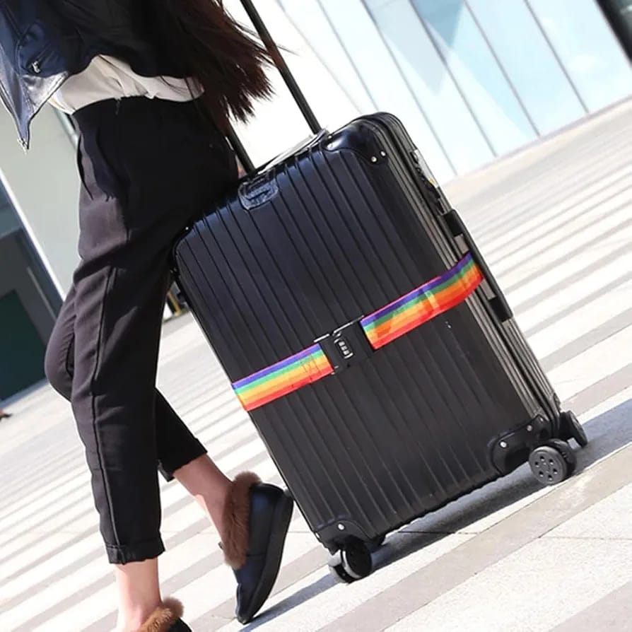 Adjustable Luggage Strap With Password Lock, Portable Travel Luggage Strap, Luggage Bundling Suitcase Accessories Adjustable Luggage Strap With Password Lock, Portable Travel Luggage Strap, Luggage Bundling Suitcase Accessories